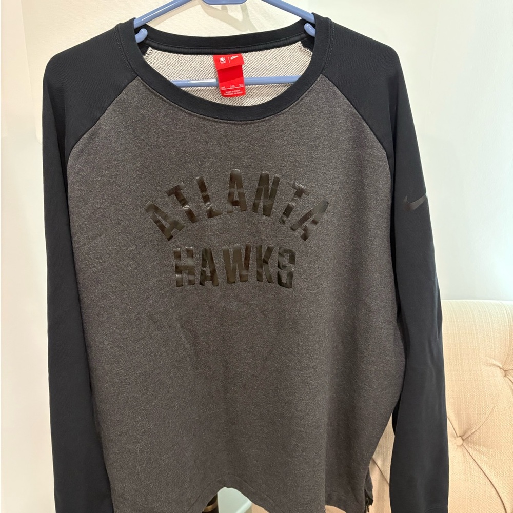 Atlanta Hawks Nike Black and Gray NBA Sweatshirt